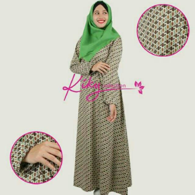 Gamis katun jepang motif Chain, Kiky collection