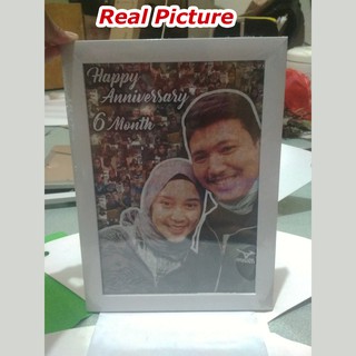  Desain Foto Mozaik  cetak bingkai 21x30 cm kado ultah 