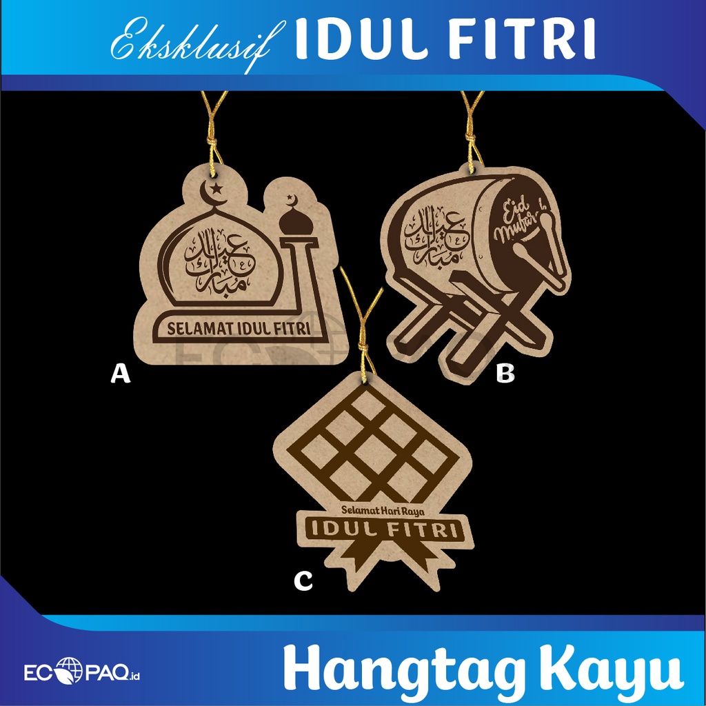 

Hangtag Kayu - Hang Tag Hampers - Aksesoris Idul Fitri - Ramadhan -1A