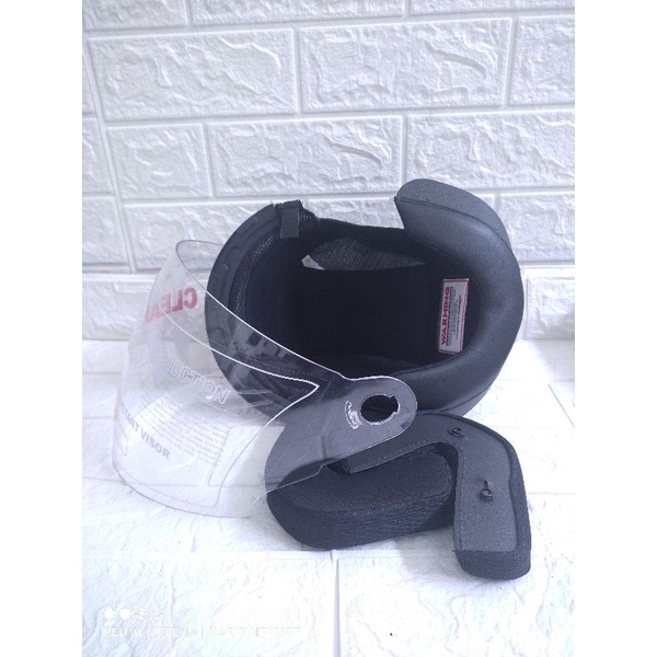 Busa dan Kaca Helm INK T1 PAKET Fullset Kaca Putih