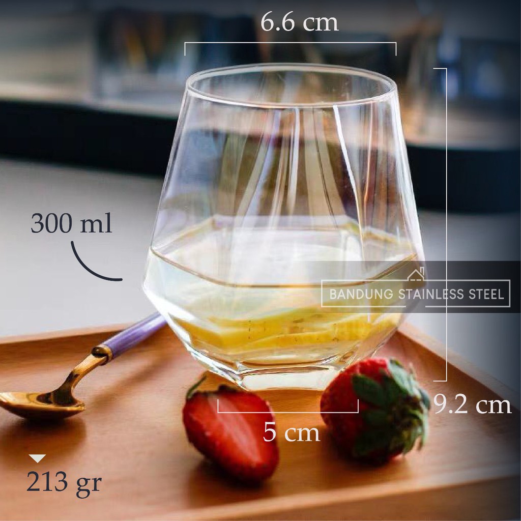 [VIRAL] gelas kaca 300ml mojito kopi teh jus cantik unik drinking glass