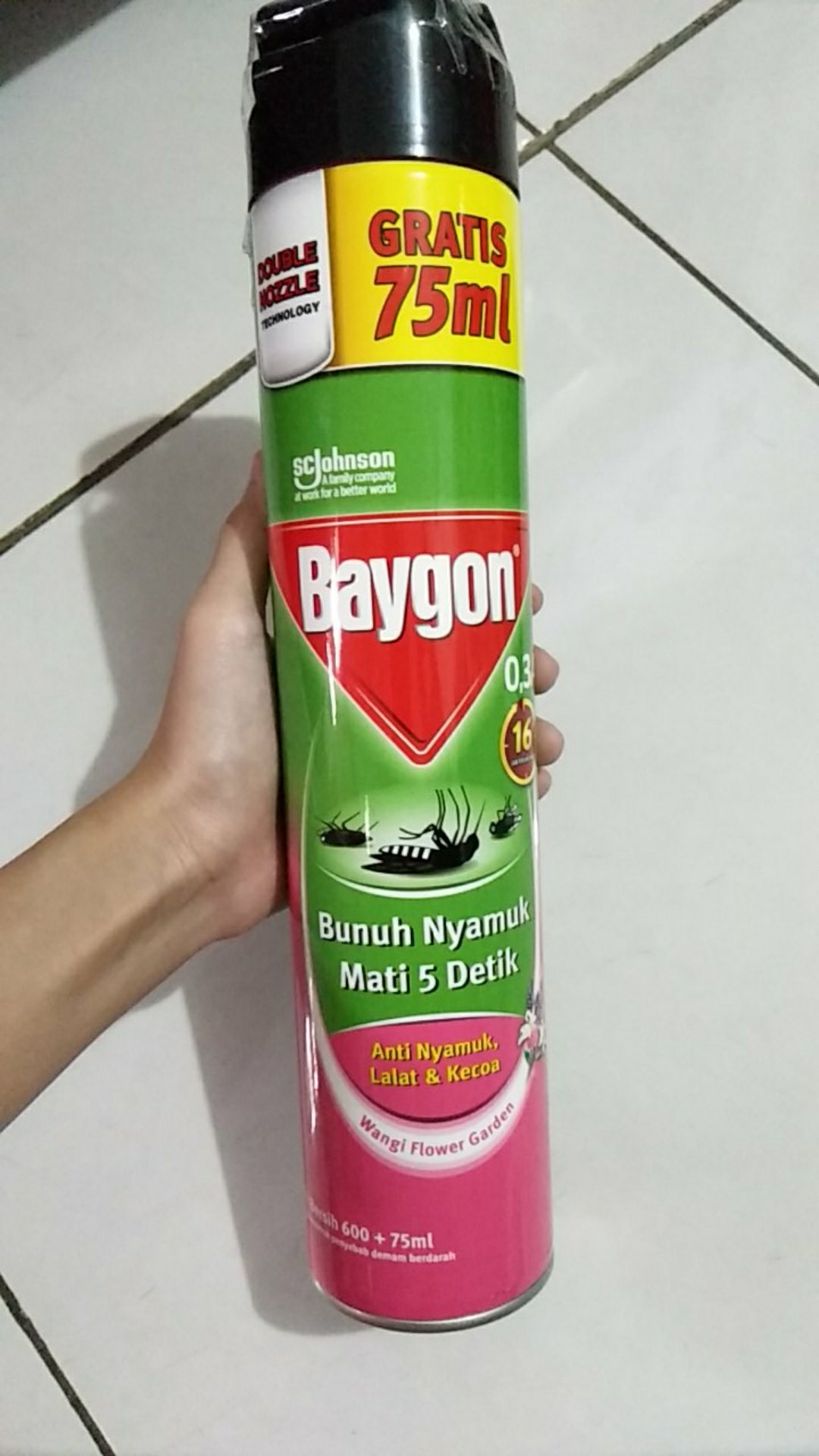 Baygon Aerosol Flower Garden 600+75ml