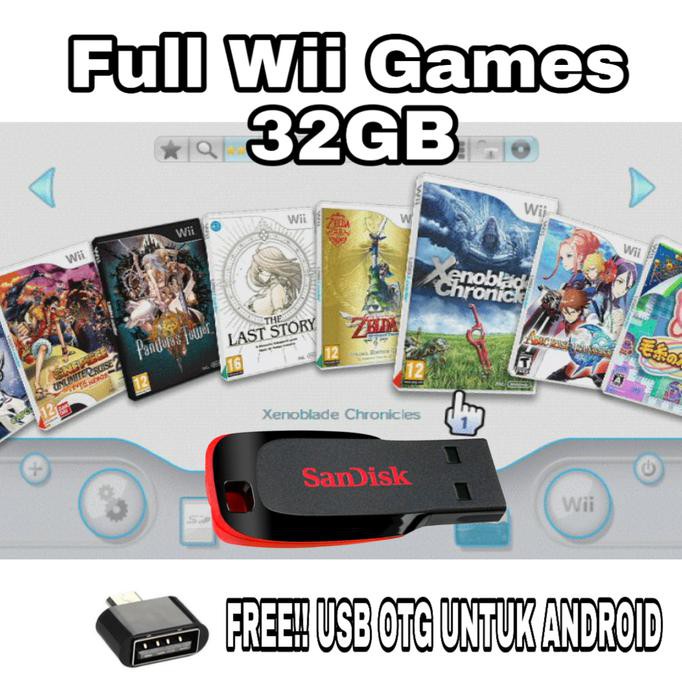 Flashdisk 32GB Original Full Games Wii | Game | Aksesoris Game | Distributor