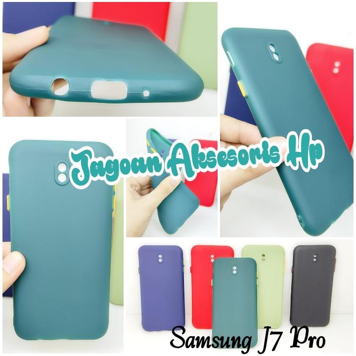 SMPC TPU Candy Samsung J7 Pro J730F 5.5 inch SoftCase Macaron Protection Camera Tombol Warna