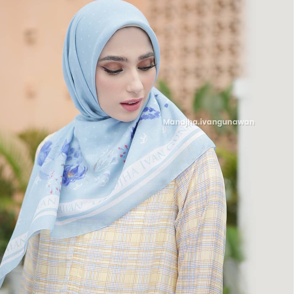 Mandjha hijab by Ivan Gunawan monogram flower scarf