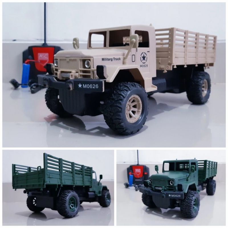 RC CAR TRUK MILITER REMOTE CONTROL - MAINAN MOBIL TRUCK ARMY ANAK LAKI COWOK REMOT KONTROL BATRE CAS