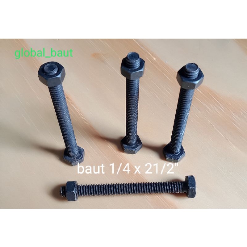 baut 1/4 x 21/2" baut kunci 10 kasar harga 10 pcs