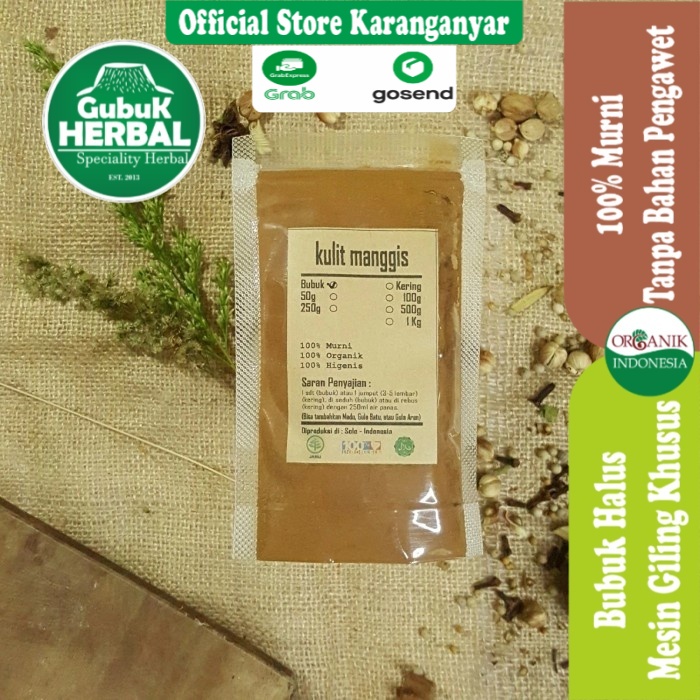 

BUBUK KULIT MANGGIS 100 gr - Garcinia Mangostana - HALUS - ASLI - TANPA CAMPURAN
