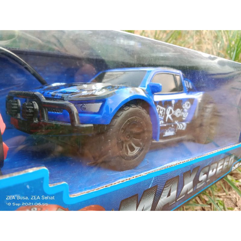 Mainan Anak Mobil Remot Jeep Radio Control Max Speed Biru Murah