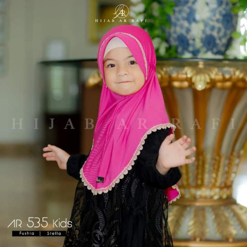 HIJAB JILBAB ANAK TERBARU ARRAFI RENDA AR 535 KIDS STANDAR STELLA