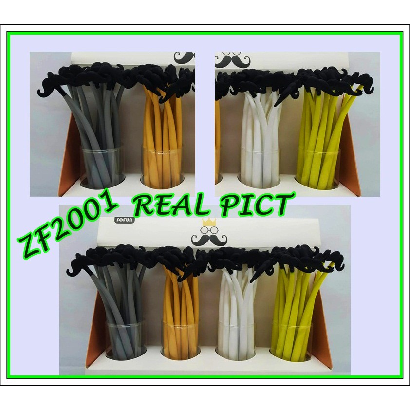 

Pen Gel Bentuk Unik Pulpen Lucu MR Mustache / Kumis