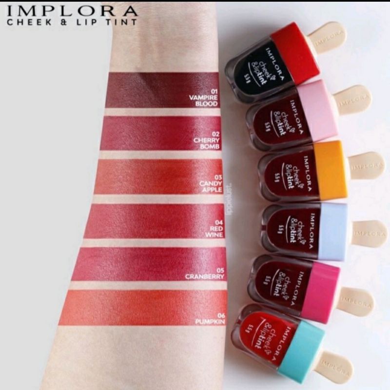 IMPLORA CHEEK &amp; LIPTINT | IMPLORA JELLY TINT | LIPTINT ICE CREAM |  LIP TINT IMPLORA