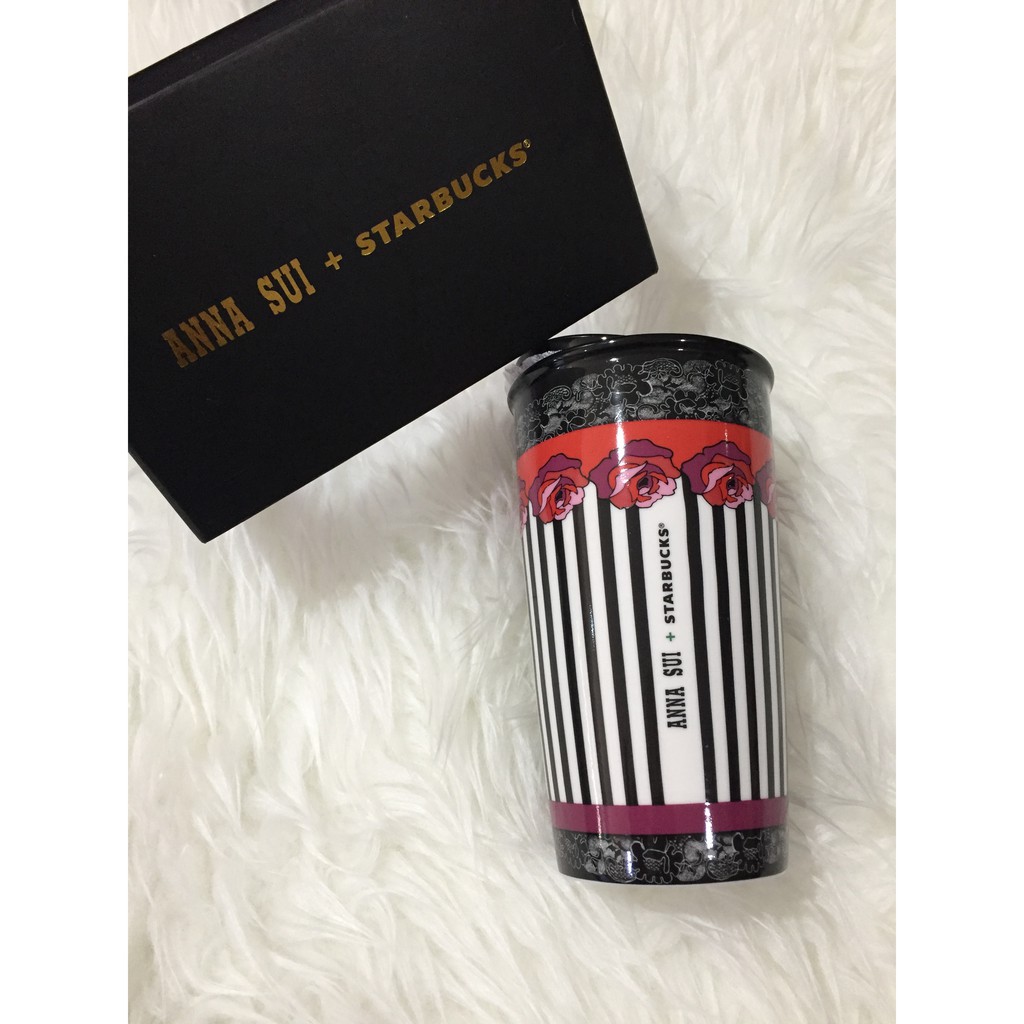 Starbucks Anna Sui Limited Edition Rose Stripe Mug 355ml - Double Wall  Ceramic Traveler Cup