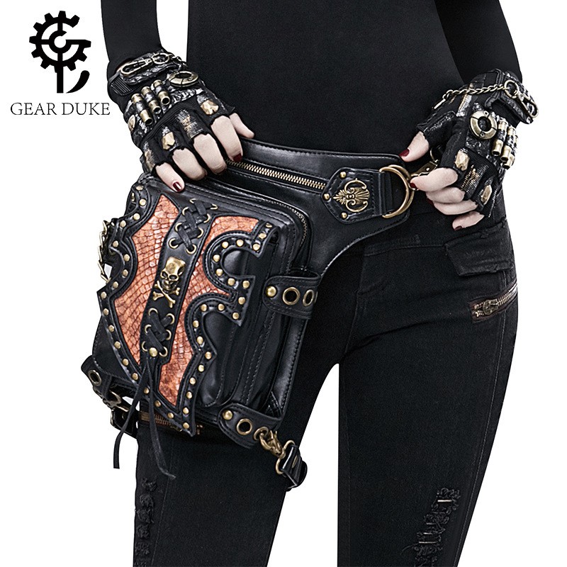  Tas  Pinggang selempang  Multifungsi Model Steampunk Harley 