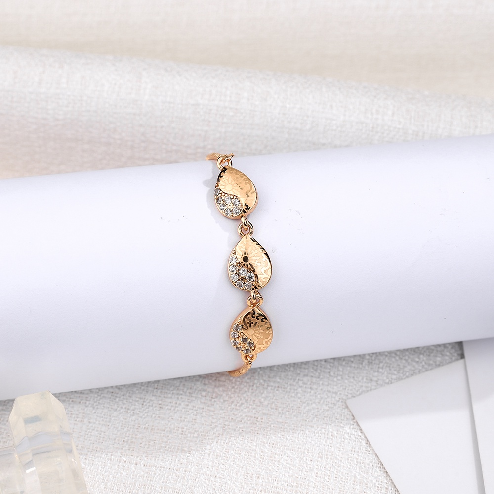 COD gelang wanita titanium anti karat mewah rose gold  korean style aksesoris  perhisan emas D376