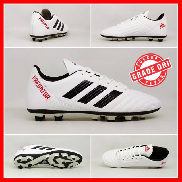 Sepatu Sepak Bola Dewasa  Adidas Predator Putih Hitam Grade Ori Terbaru 2018
