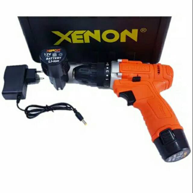 Bor Batre Cordless Drill XENON - Cordless Drill 12 V - 2 Batre 12V
