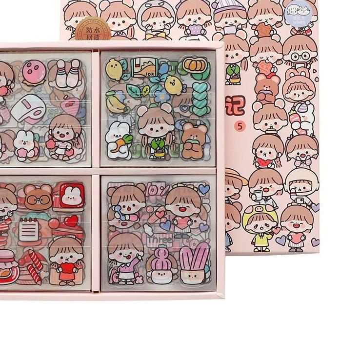 

*Hot* PROMO COD STICKER HAPPY DAY SEPACK ISI 12 LEMBAR / STICKER AESTHETIC BUKU DIARY BOTOL DAN HP kwalitas oke