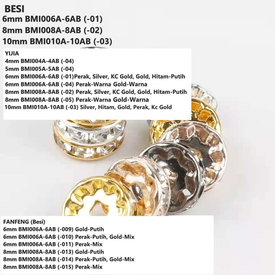 Pembatas Kristal Gelang/Kalung Bahan Acrylic &amp; Besi, Harga/1000-2000pc