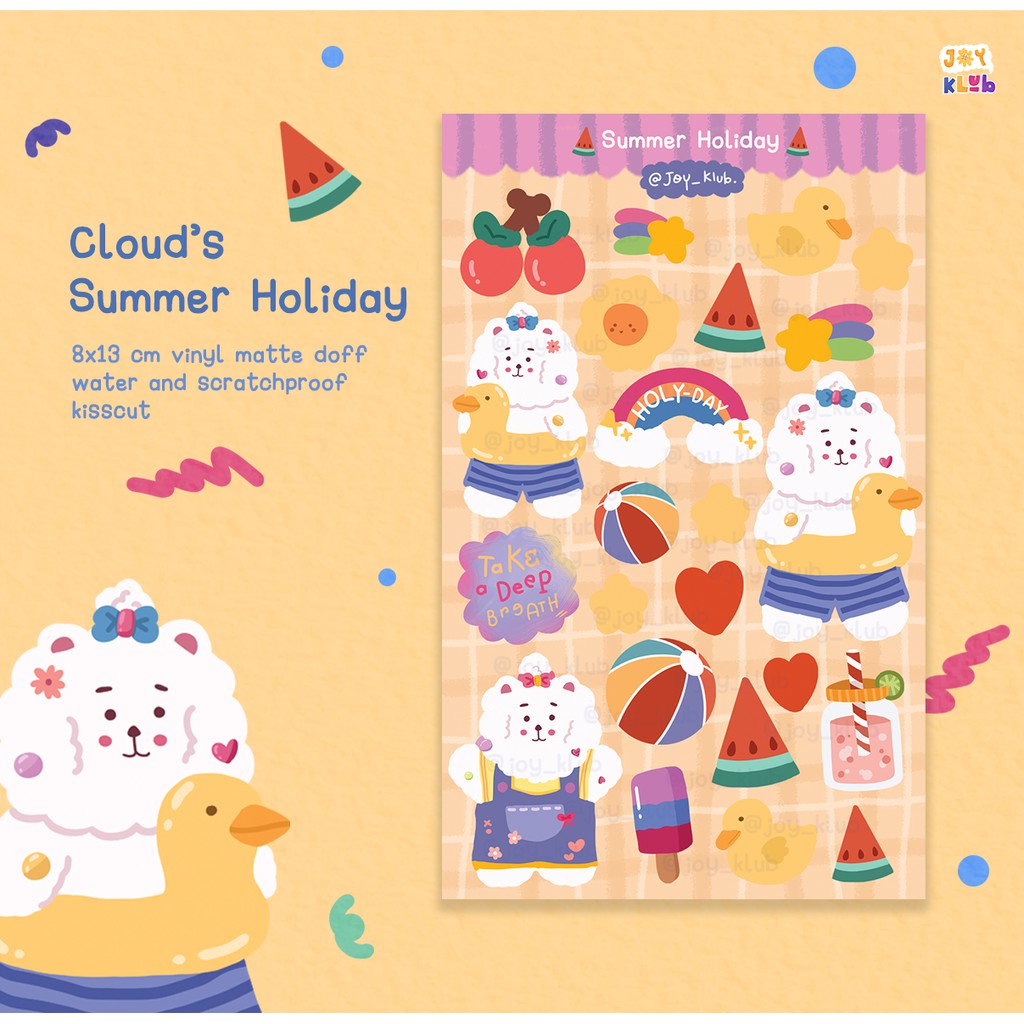 

Joy Klub - Summer Holiday Sticker Sheet (Cek Deskripsi) Sticker Deco Sticker Aesthetic Laptop