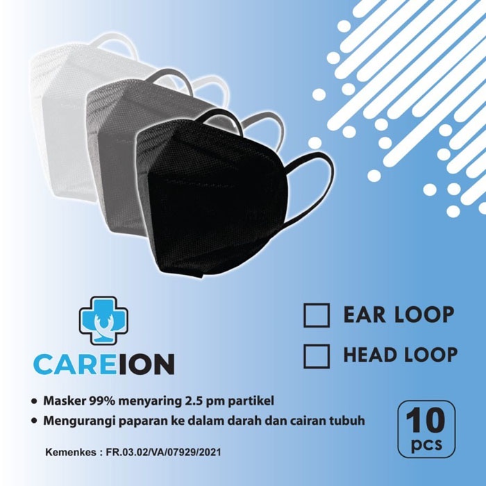 Careion Masker KN95 N95 5 Ply 10 Pcs