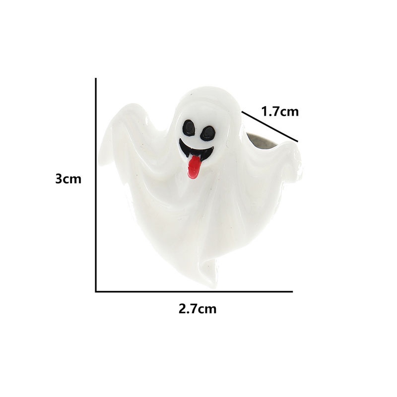 Cincin Desain Labu Hantu Bahan Resin Untuk Halloween