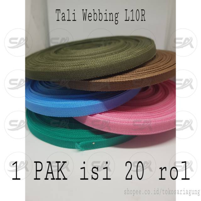 

TALI WEBBING L10R / TALI BISBAN 1CM (PAK | 20 rol)