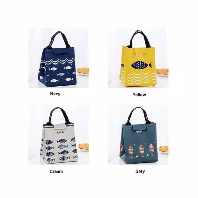 Tas bekal motif ikan cooler lunch bag fish