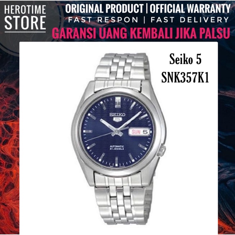 Jam Tangan Pria Seiko 5 Automatic SNK357K1 SNK357 Garansi Resmi ORIGINAL