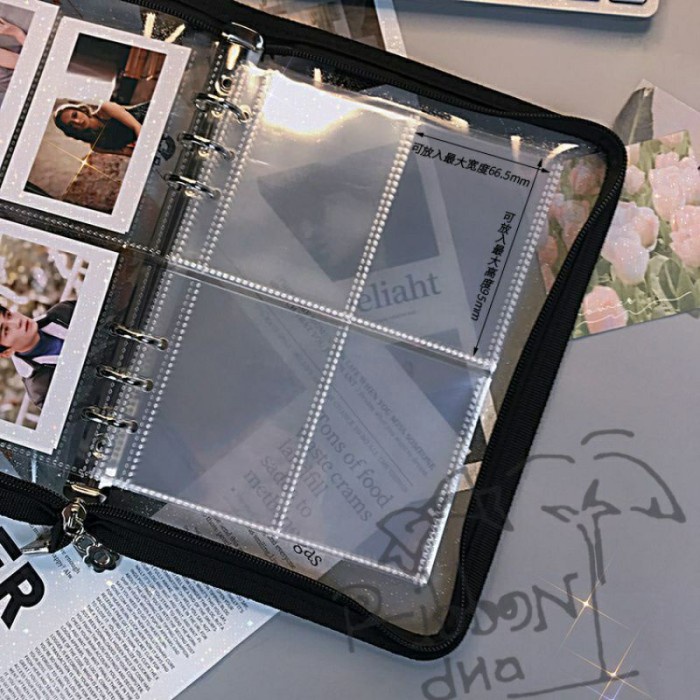 

Murah 10 Lembar/Pack - Sleeve 4P Photocard Binder 6 Ring A5 Clear Bening Berkualitas