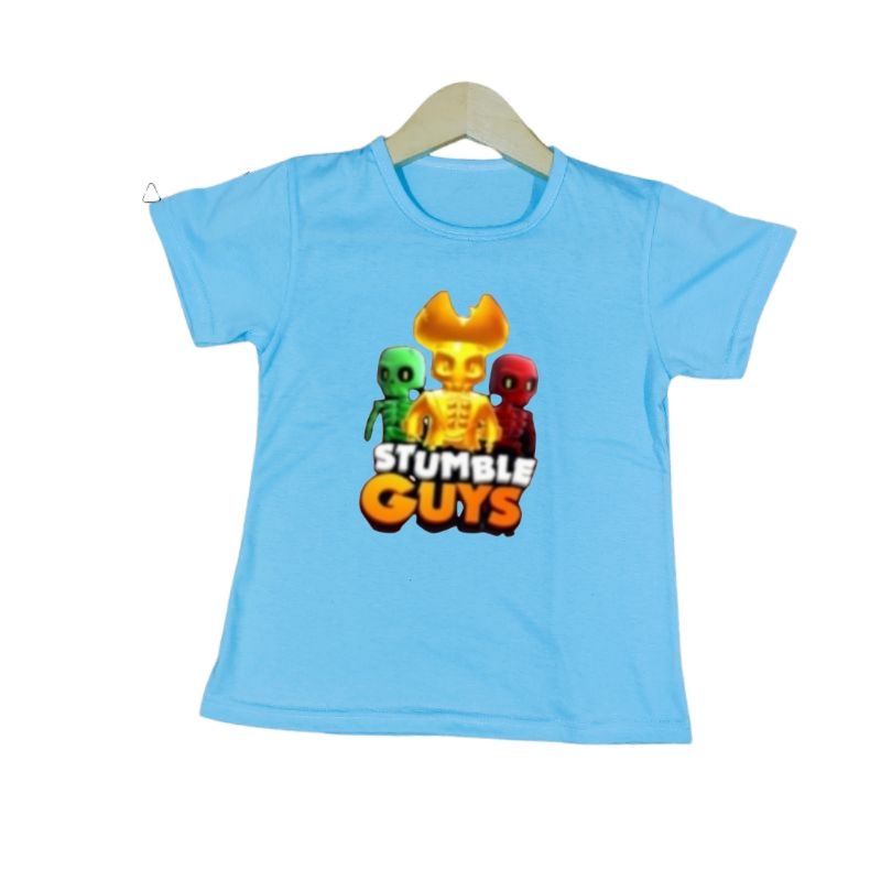 Baju Anak Cewk Kaos Atasan Anak Cewek  Stumble Guys gold heart 1-12 Tahun Ukuran S.M.L.XL.2XL.3XL