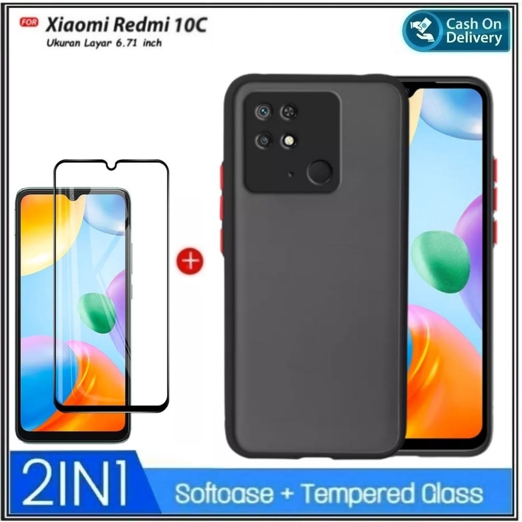 CASE Xiaomi Redmi 10A, Redmi 10C, RedmI 9C NEW Shockproof Case Free Full Anti Gores Kaca