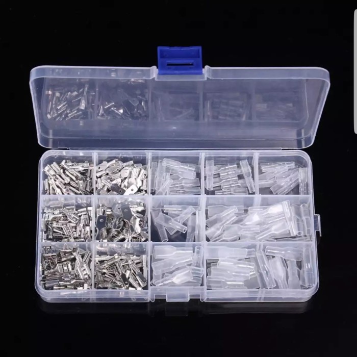 270pcs spade connector male female crimp terminal insulating sleeve