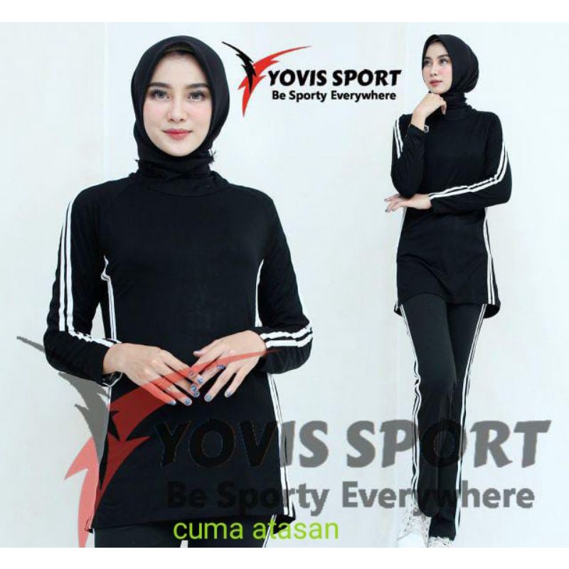 kaos atasan senam wanita lengan panjang-3