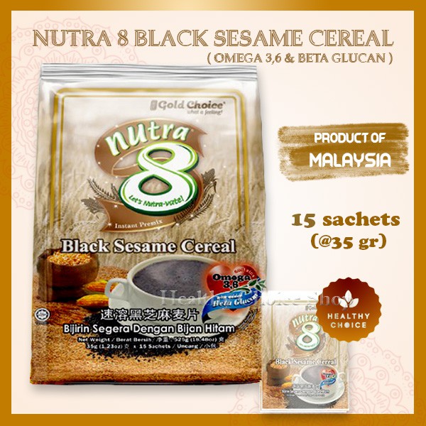 

SEREAL BLACK SESAME GOLD CHOICE NUTRA 8 BLACK SESAME CEREAL ISI 15 SACHET IMPORT MALAYSIA