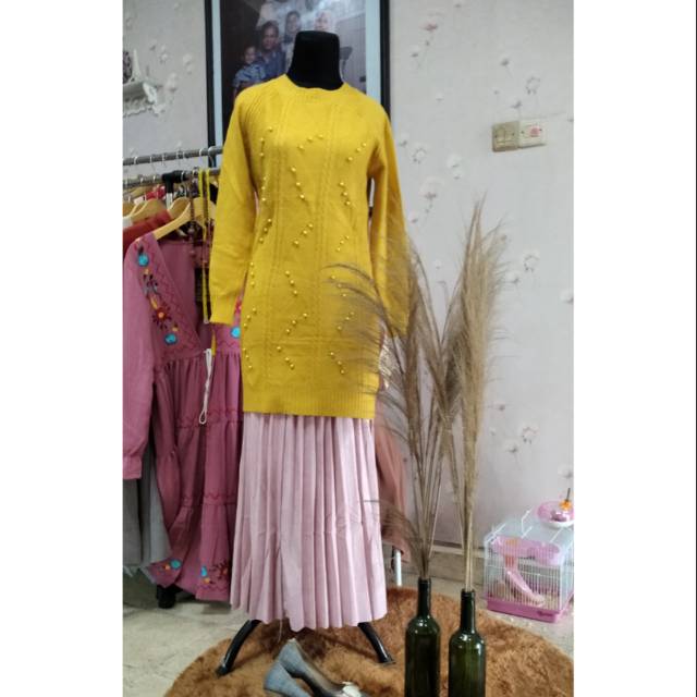 tunik rajut mutiarai import by pinkdose