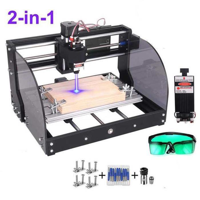 TwoWin Printer 3D Ukir Kayu Laser Engraving Machine 1000mW- CNC 3018