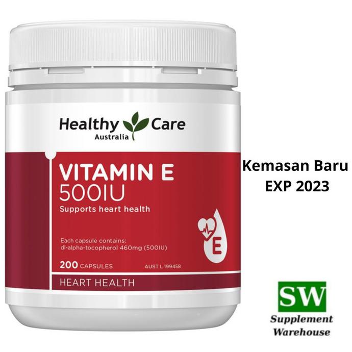 Healthy Care Vitamin E 500iu - 200 Capsules | Vitamin &amp; Multivitamin