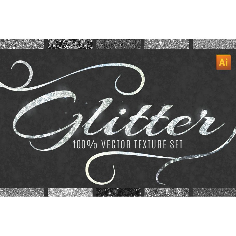 Glitter Texture And Patterns Vector Set - JPEG Ultra HD