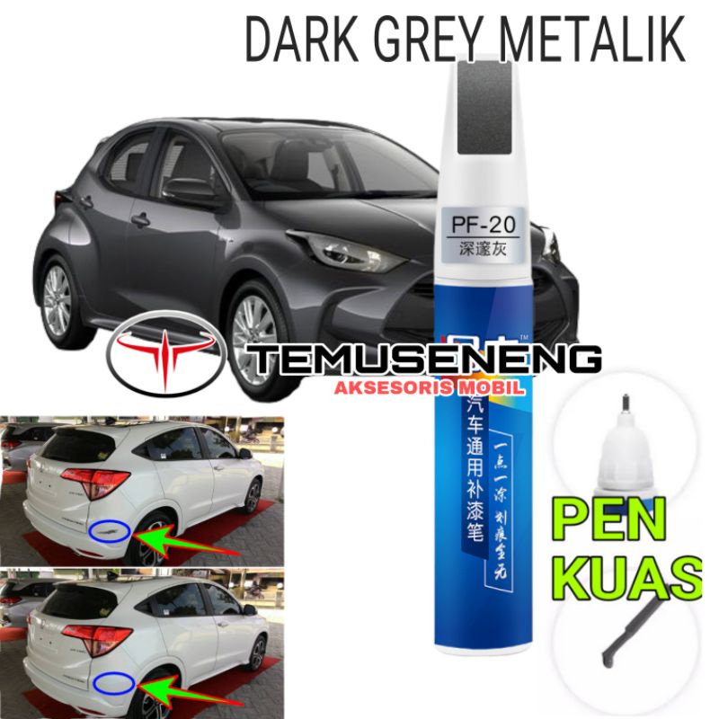 Pf-20 Dark Grey Metallic Abu Tua Metalik Spidol Cat Dempul Fix Pro Penghilang Menyamarkan Lecet Bare