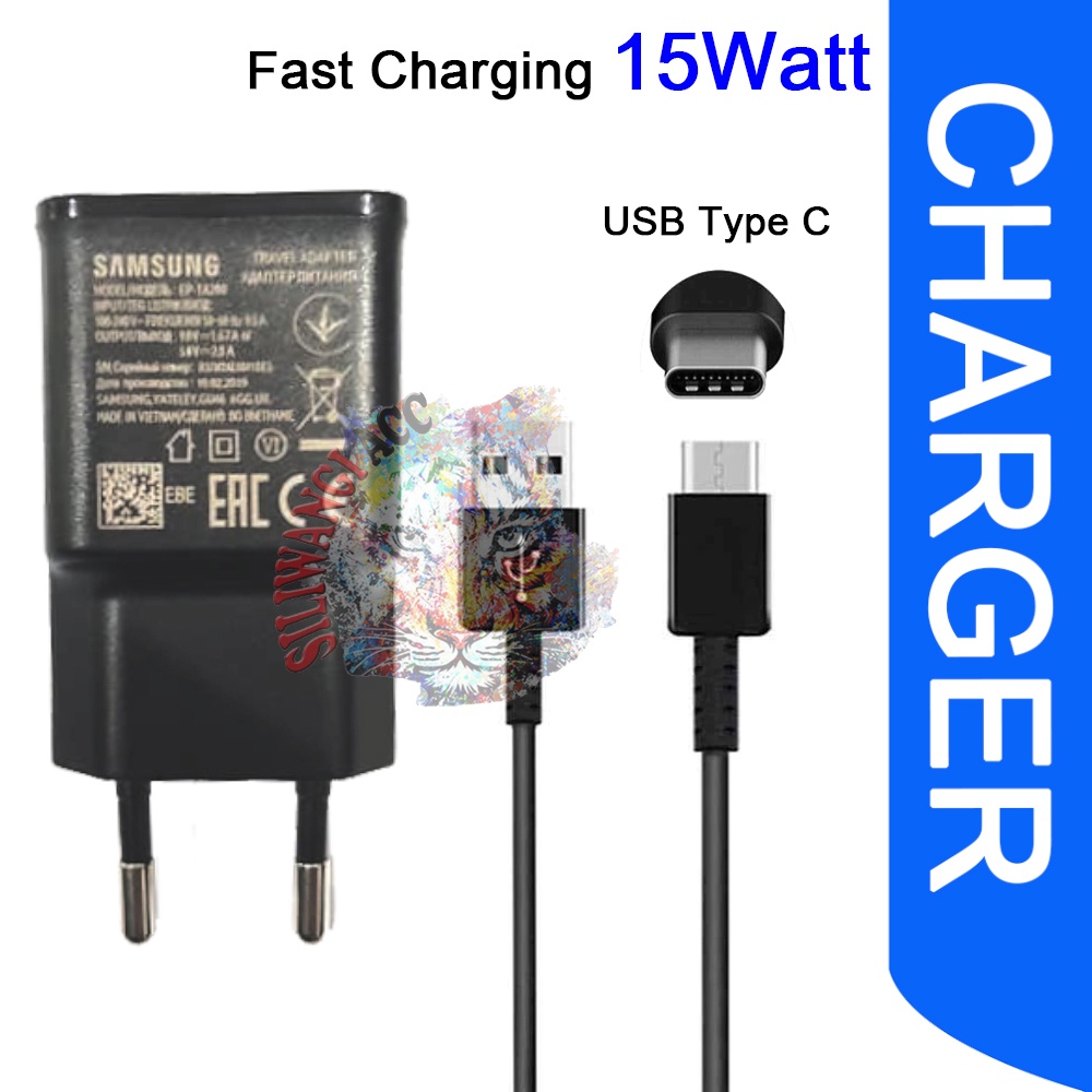 Charger Samsung Type C 15 Watt Original Fast Charging
