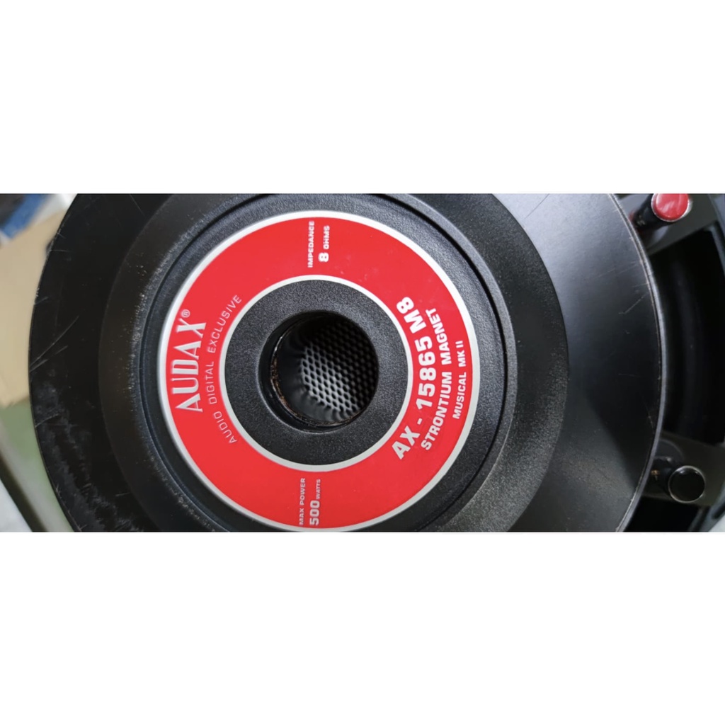 (Peti Kayu) SPEAKER AUDAX 15 INCH AX15865 M8 ORIGINAL AX 15865 M8 STRONTIUM MAGNET