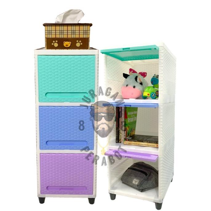 

Office & Stationery | Document Organizer | Lemari Cabinet Plastik Serbaguna Club Flip Susun 3 Single | Best Seller