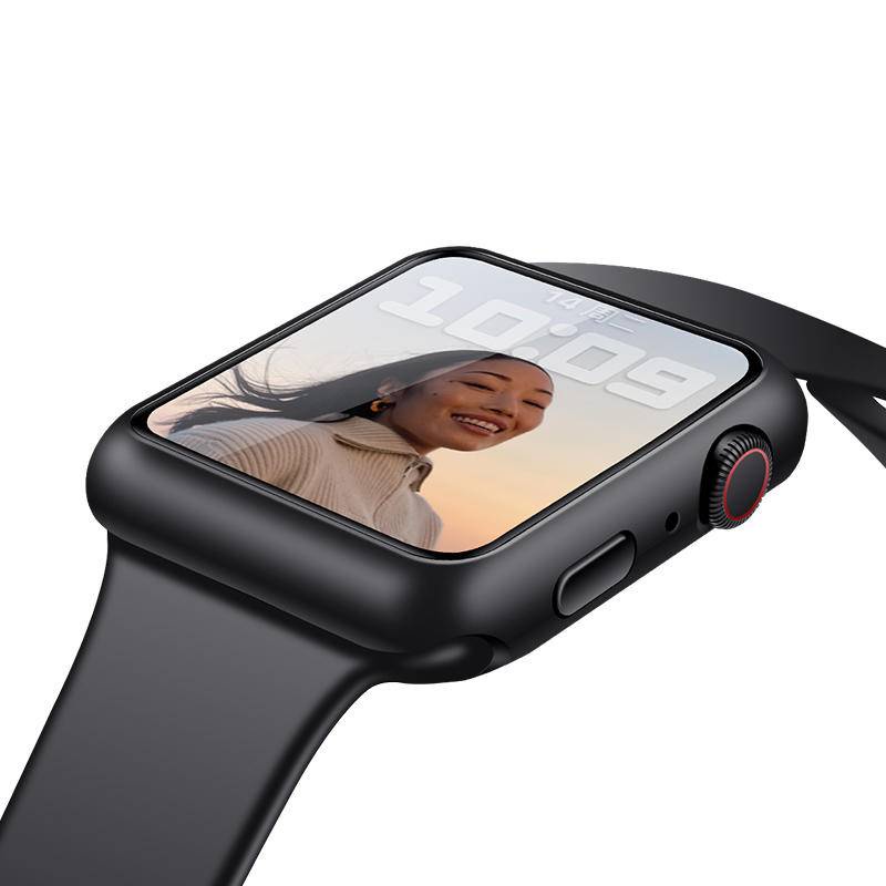 Case Pelindung Layar Bahan Kaca PC Bumper 45mm 41mm 45mm 44mm 40mm Untuk Apple Watch 8 7 6 5 4 3 2