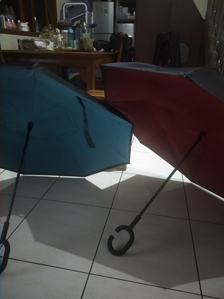 Payung Model Terbalik Polos/ Reverse Kazbrella Gagang C