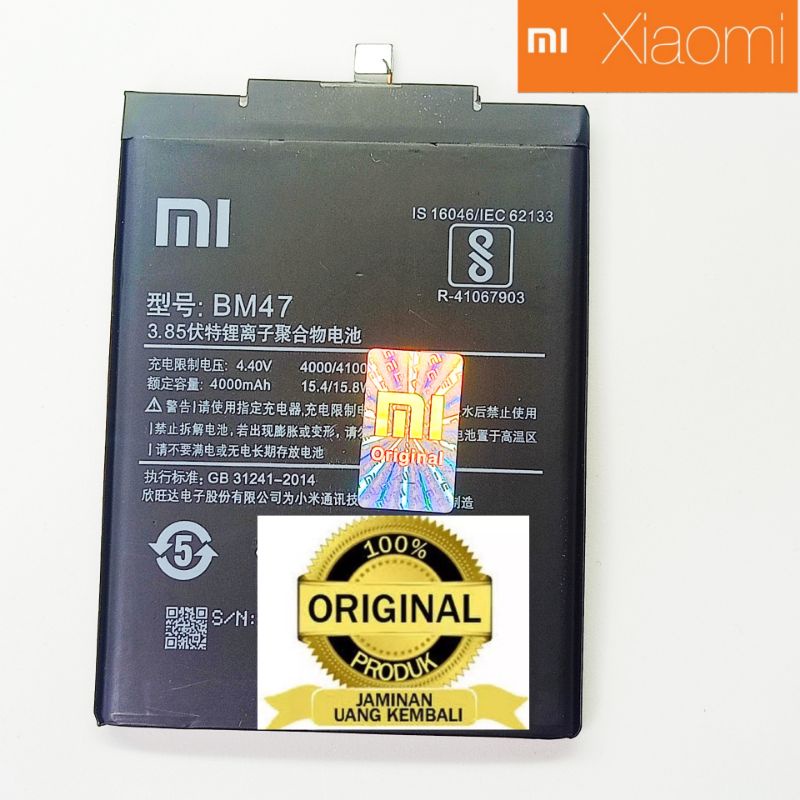 BATERAI XIAOMI BM47 REDMI 4X REDMI 3 REDMI 3S ORIGINAL
