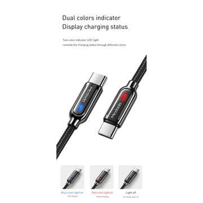 MCDODO CA-6190 KABEL DATA USB TYPE C AUTO POWER OFF QC4.0 FAST CHARGER