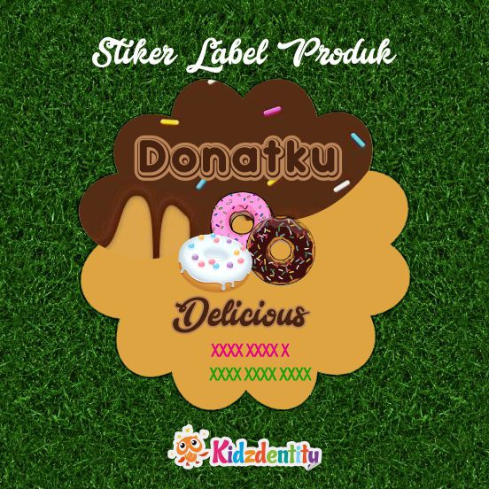 

STIKER LABEL PRODUK "DONAT