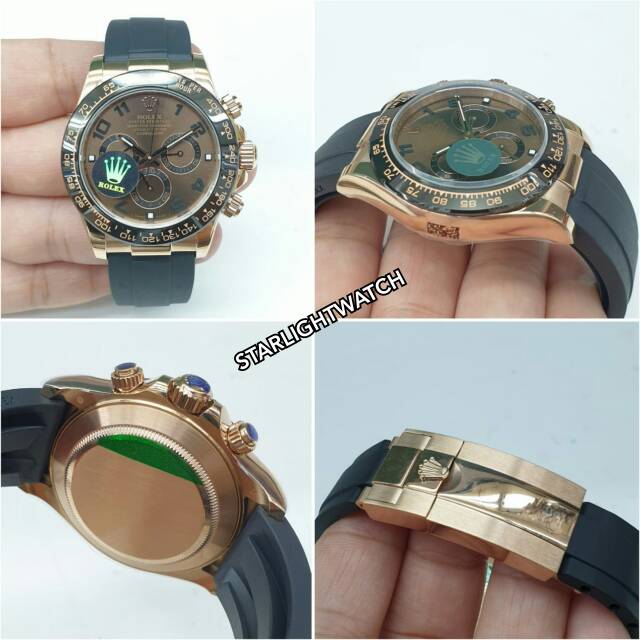 JAM TANGAN PRIA ROLEX DAYTONA AUTOMATIC CHRONO AKTIF MESIN SWISS ORIGINAL