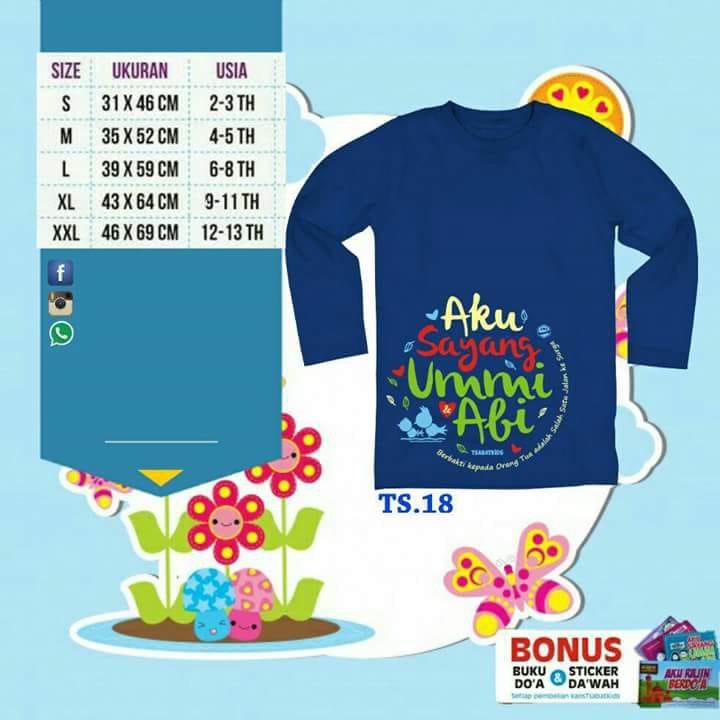 Kaos anak muslim - tsabat kids